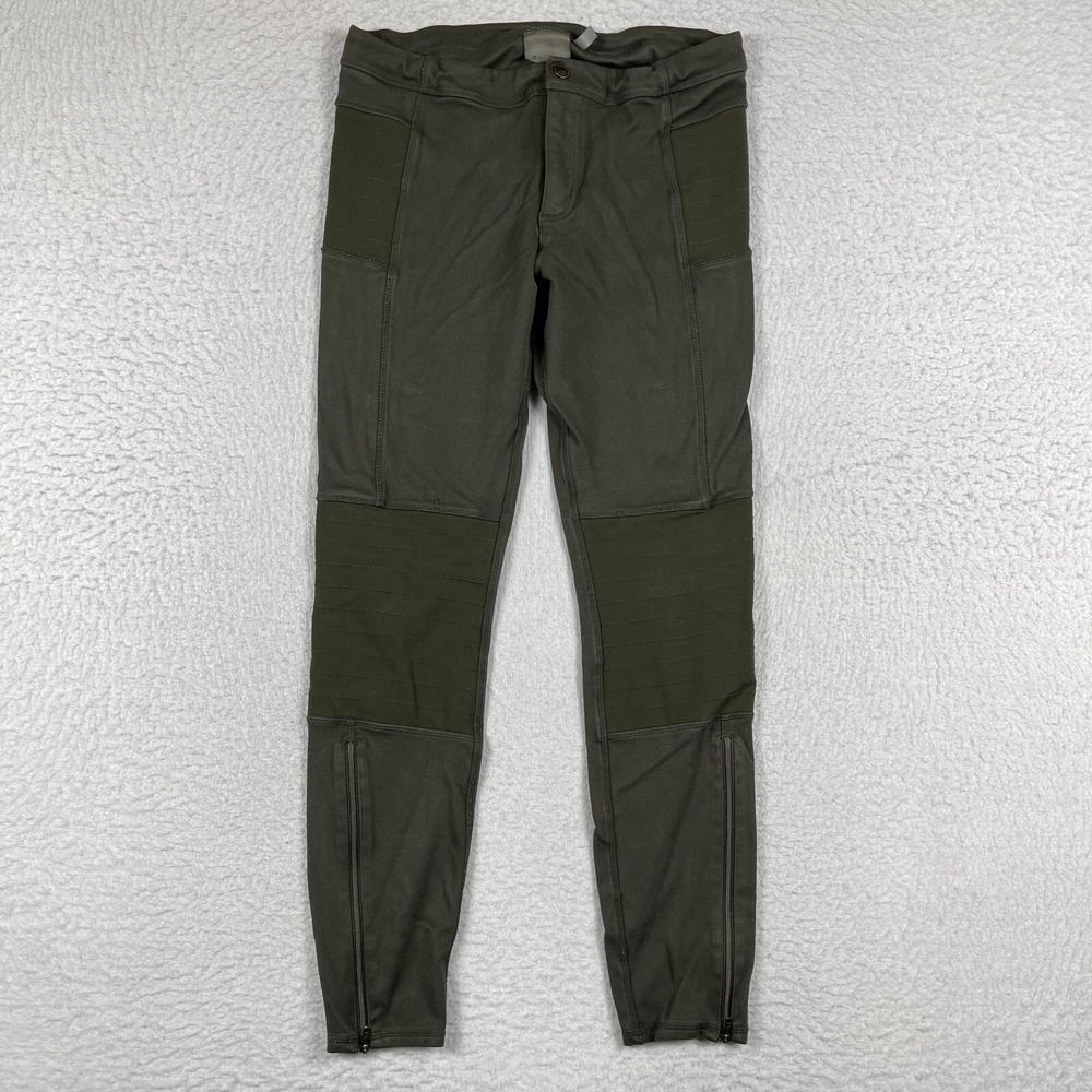 Athleta Pants Womens 10 Green Ponte Motion Casual Travel Workwear Athleisure